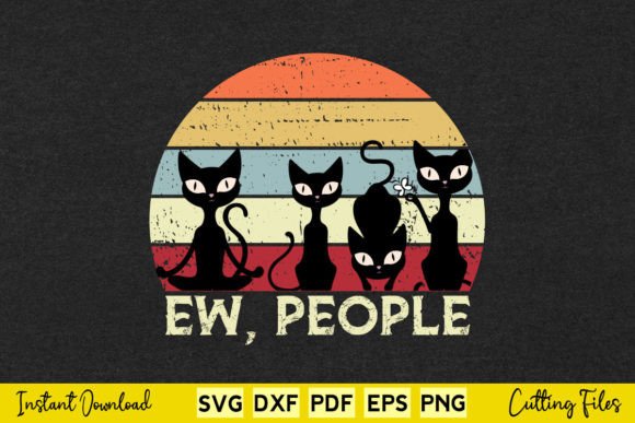 Fun Retro Cat Ew People