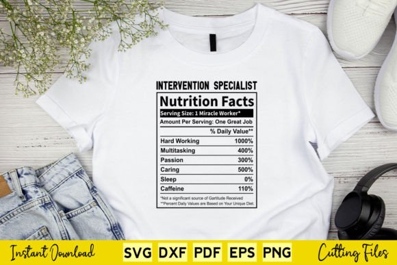 Funny Intervention Specialist Nutrition Graphics for Crafts