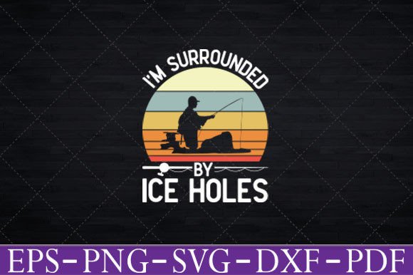 Funny Surrounded by Ice Holes T-Shirt Graphics for Crafts