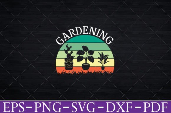 Gardening Retro Funny T-Shirt Graphics for Crafts