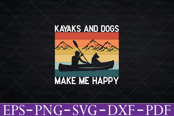 Kayaking Kayaks and Dogs T-Shirt Funny Graphics for Local Business Branding