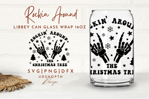 Rockin Around Can Glass Graphics for Crafts