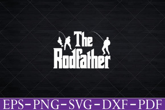 The Rodfather Funny Fishing T-Shirt Graphic for Crafts
